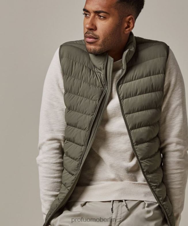 Kleidung de Profuomo Männer recycelter Bodywarmer Grün BR442412