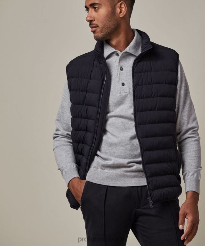 Kleidung de Profuomo Männer recycelter Bodywarmer Marine BR442413