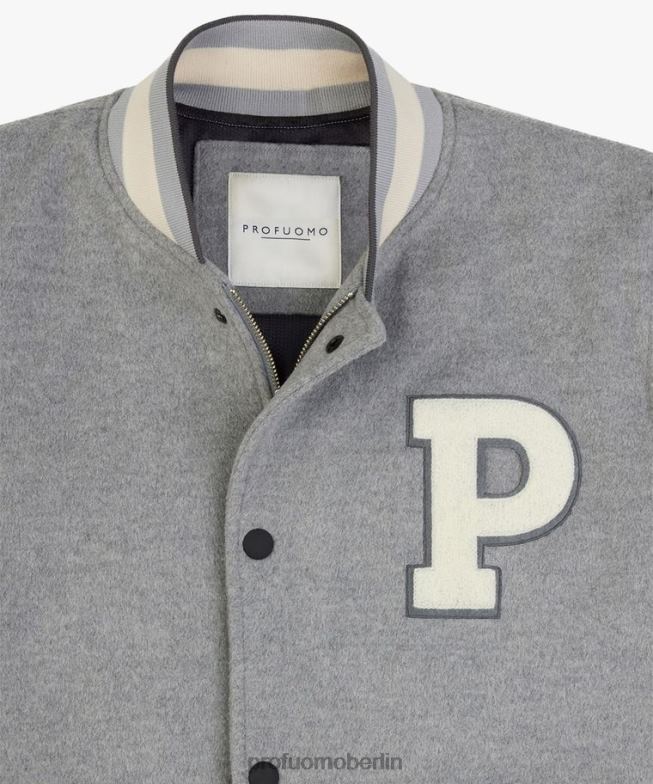 Kleidung de Profuomo Männer Baseball Jacke grau BR442397