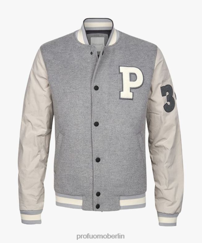 Kleidung de Profuomo Männer Baseball Jacke grau BR442397