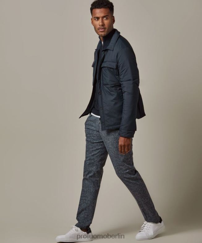 Kleidung de Profuomo Männer Hemdjacke Marine BR442411