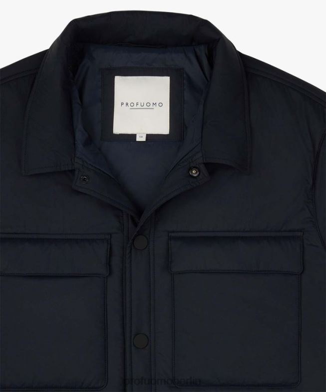 Kleidung de Profuomo Männer Hemdjacke Marine BR442411