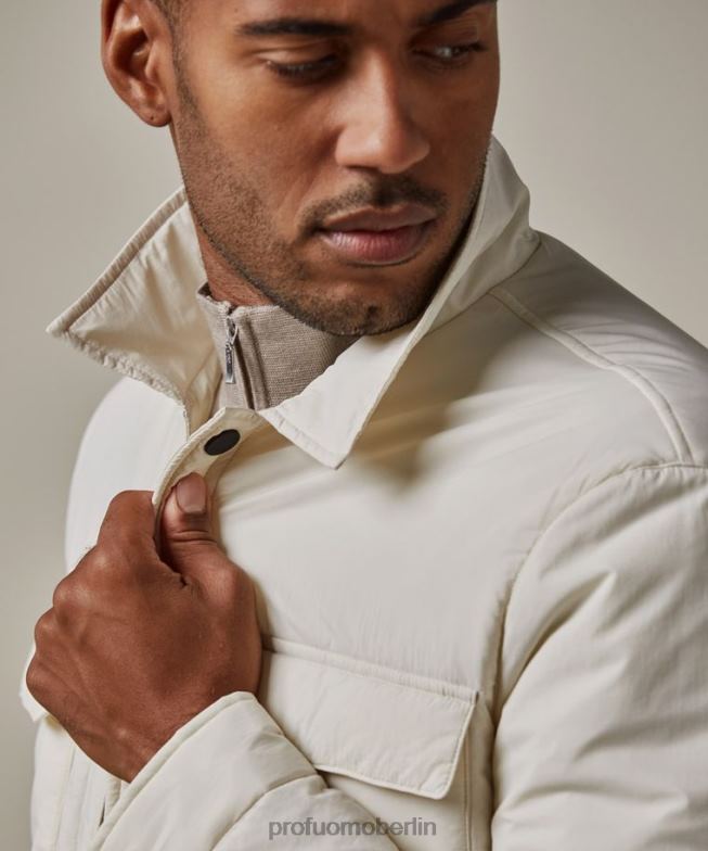 Kleidung de Profuomo Männer Hemdjacke cremefarben BR442396