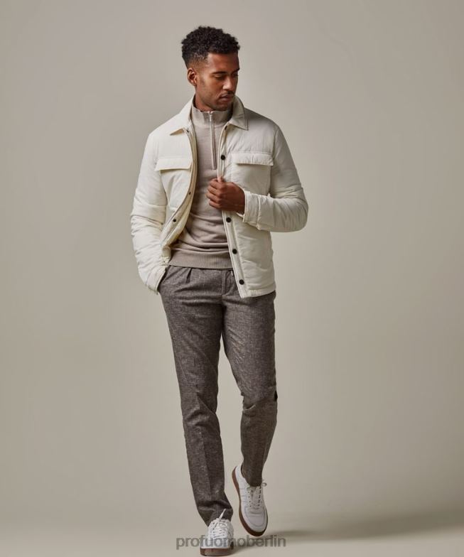 Kleidung de Profuomo Männer Hemdjacke cremefarben BR442396