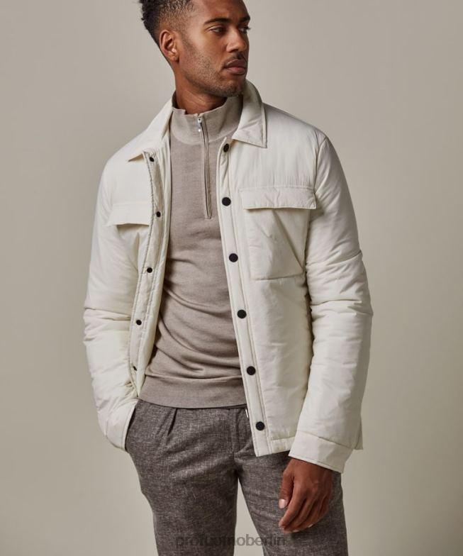 Kleidung de Profuomo Männer Hemdjacke cremefarben BR442396