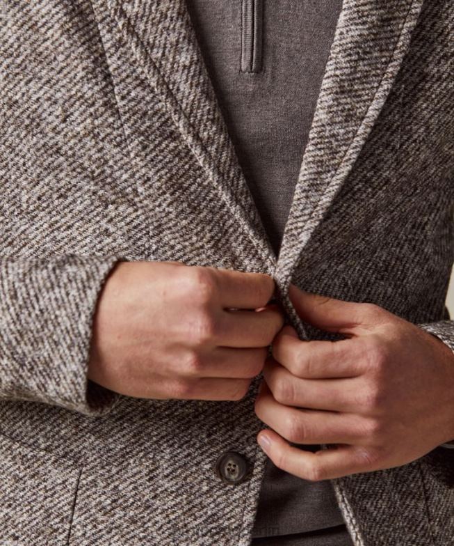 Kleidung de Profuomo Männer Melange-Strickjacke braun BR442419