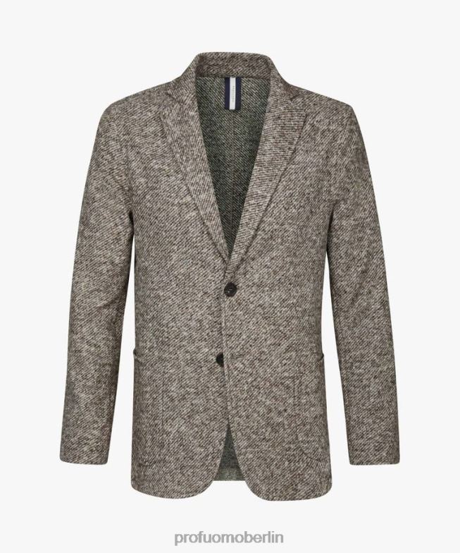 Kleidung de Profuomo Männer Melange-Strickjacke braun BR442419