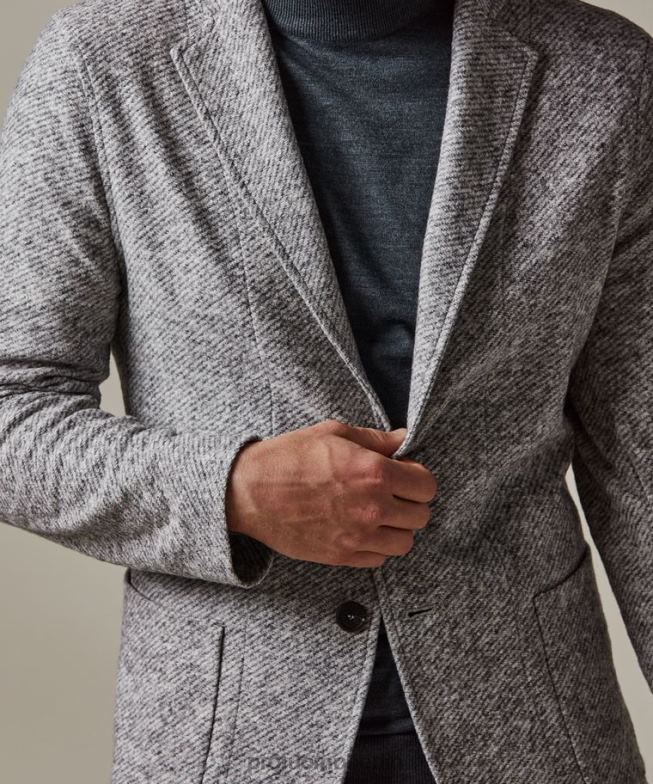 Kleidung de Profuomo Männer Melange-Strickjacke grau BR442417