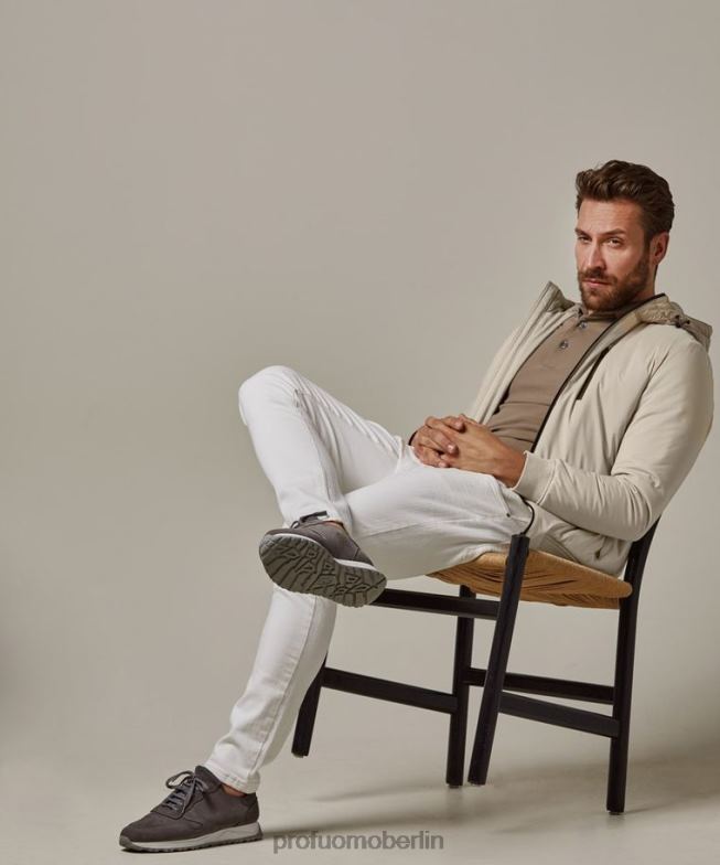 Kleidung de Profuomo Männer Schwerelosigkeitsjacke Sand BR442401