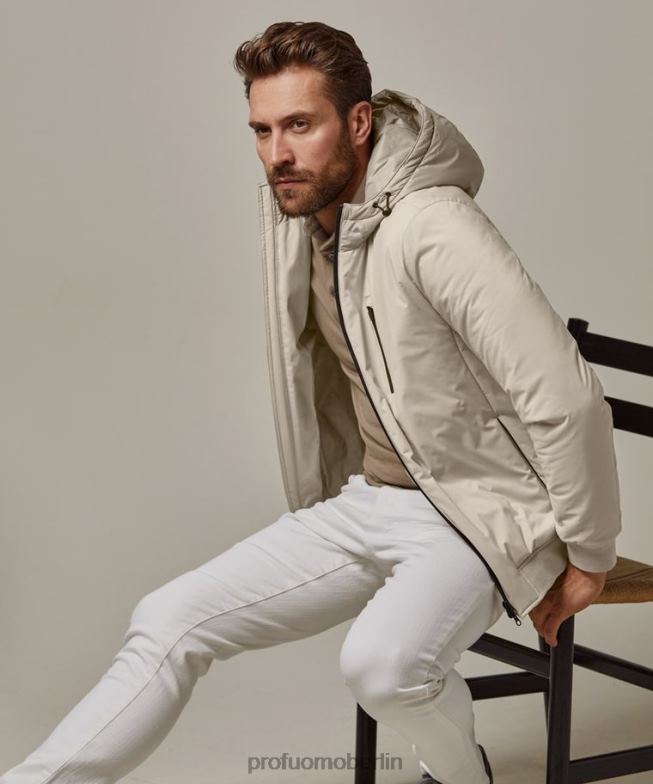 Kleidung de Profuomo Männer Schwerelosigkeitsjacke Sand BR442401