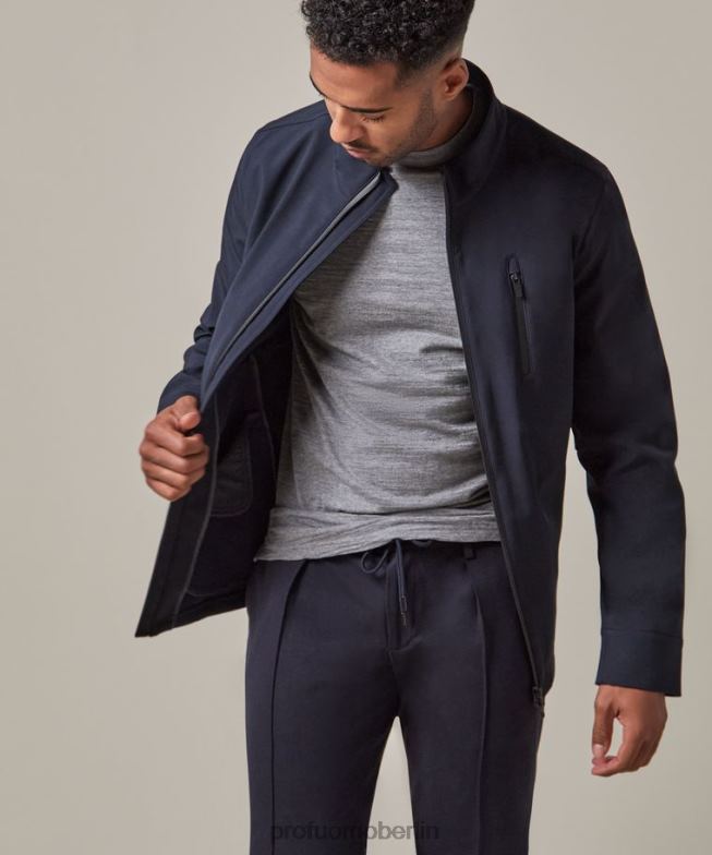 Kleidung de Profuomo Männer Soft Shell Jacke Marine BR442403