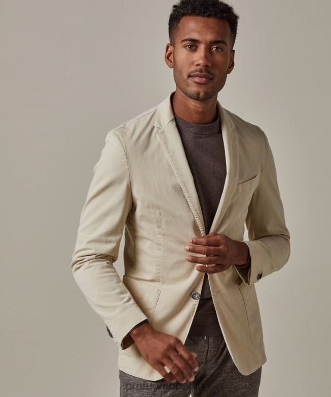 Kleidung de Profuomo Männer Stückgefärbte Jacke Beige BR442423