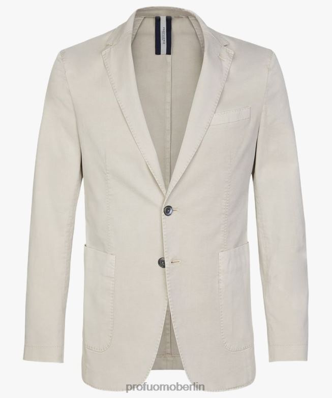 Kleidung de Profuomo Männer Stückgefärbte Jacke Beige BR442423