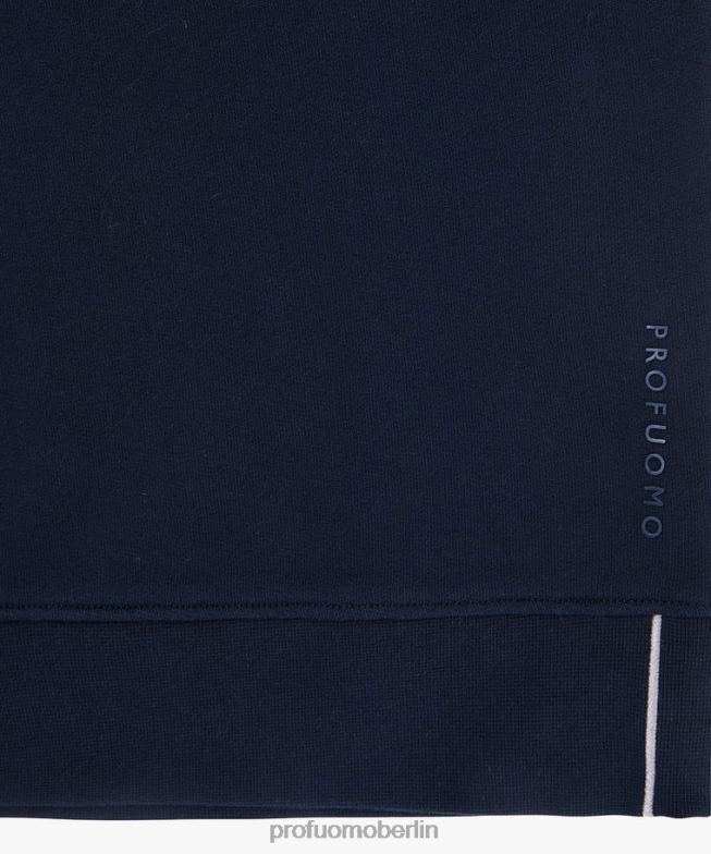 Kleidung de Profuomo Männer Kapuzenpullover Marine BR442301