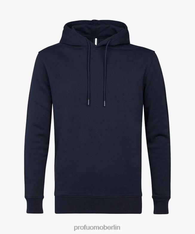 Kleidung de Profuomo Männer Kapuzenpullover Marine BR442301