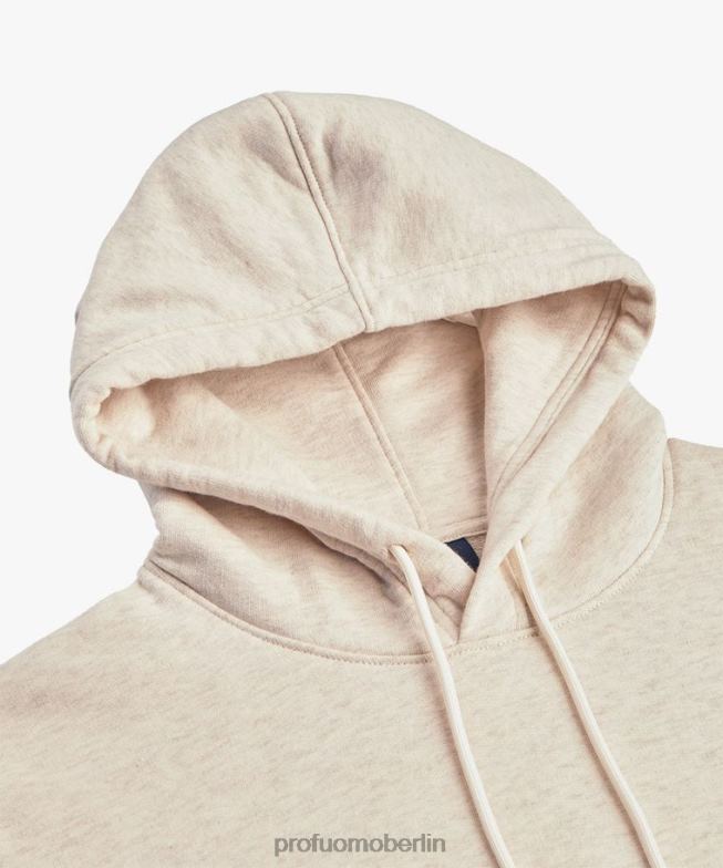 Kleidung de Profuomo Männer Melange-Kapuzenpullover Beige BR442299