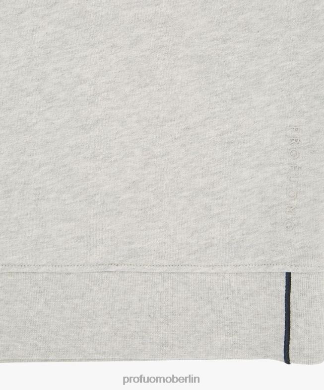 Kleidung de Profuomo Männer Melange-Kapuzenpullover grau BR442300