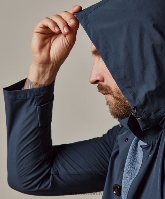 Kleidung de Profuomo Männer Flexmantel Marine BR442408