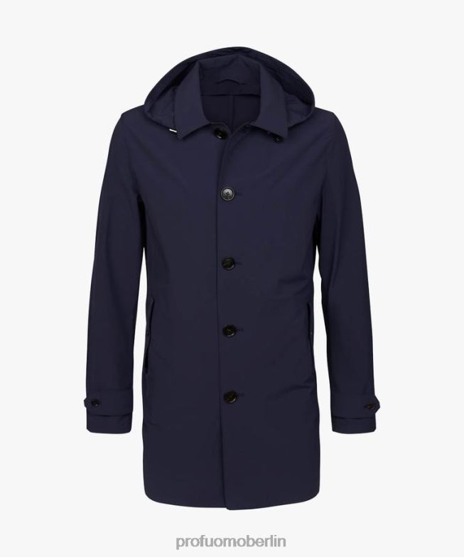 Kleidung de Profuomo Männer Flexmantel Marine BR442408
