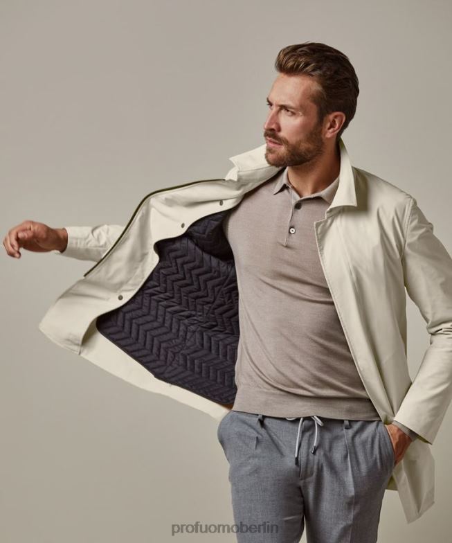 Kleidung de Profuomo Männer Magnet-Regenmantel Beige BR442405
