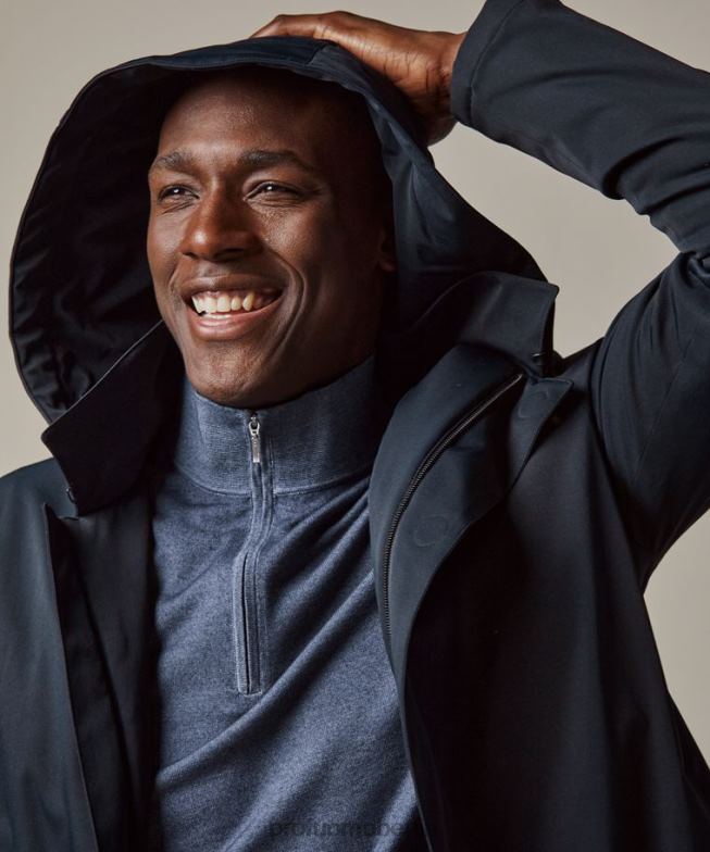 Kleidung de Profuomo Männer Magnet-Regenmantel Marine BR442394