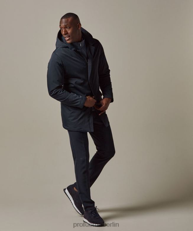 Kleidung de Profuomo Männer Magnet-Regenmantel Marine BR442394