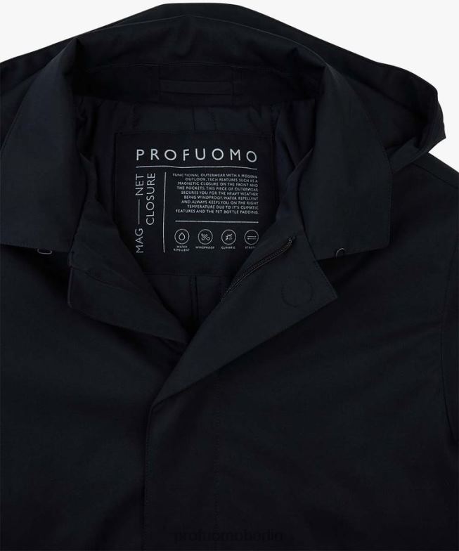Kleidung de Profuomo Männer Magnet-Regenmantel Marine BR442394