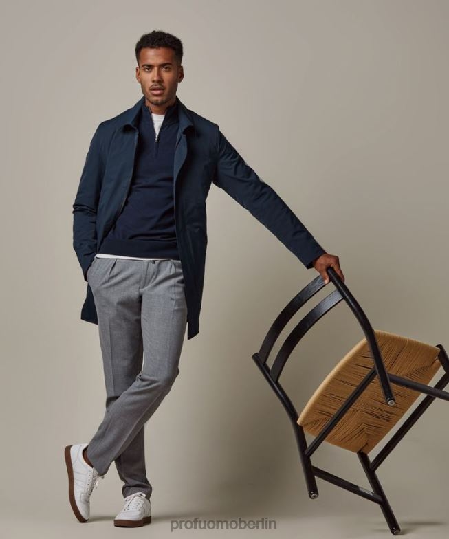 Kleidung de Profuomo Männer Magnet-Regenmantel Marine BR442404