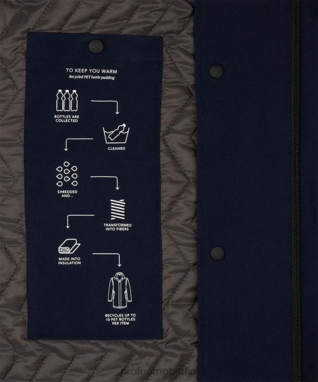 Kleidung de Profuomo Männer Magnet-Regenmantel Marine BR442404
