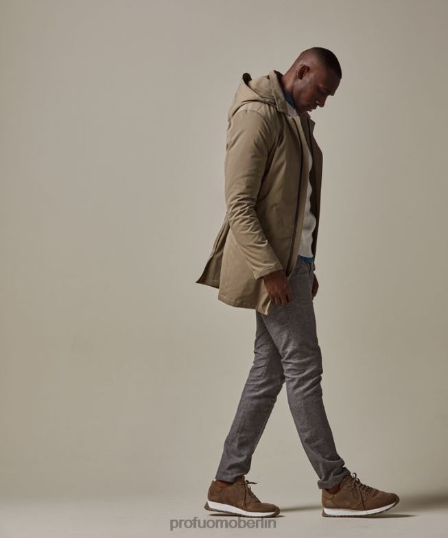 Kleidung de Profuomo Männer Magnet-Regenmantel Taupe BR442395