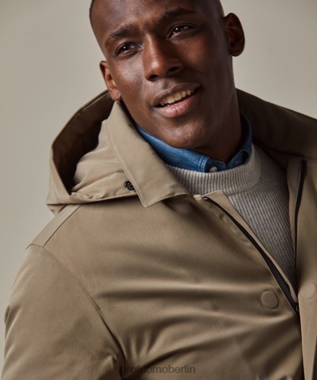 Kleidung de Profuomo Männer Magnet-Regenmantel Taupe BR442395