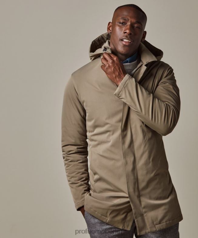 Kleidung de Profuomo Männer Magnet-Regenmantel Taupe BR442395