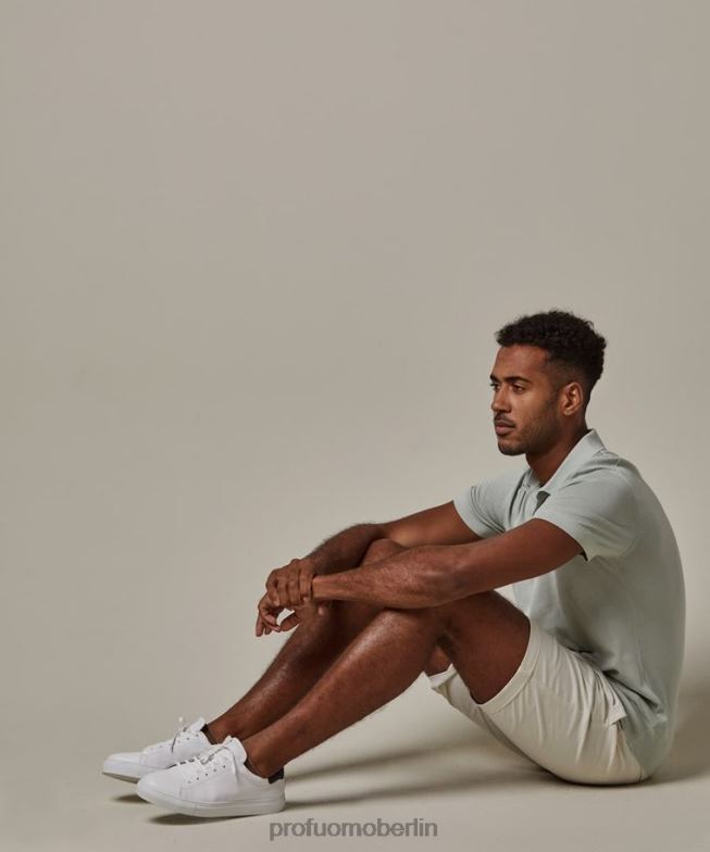 Kleidung de Profuomo Männer Cooles Baumwollpolo Grün BR442192