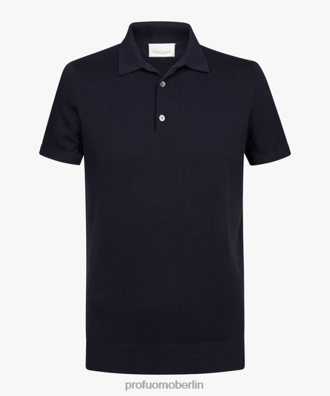 Kleidung de Profuomo Männer Cooles Baumwollpolo Marine BR442191