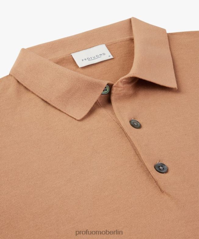 Kleidung de Profuomo Männer Cooles Baumwollpolo orange BR442195