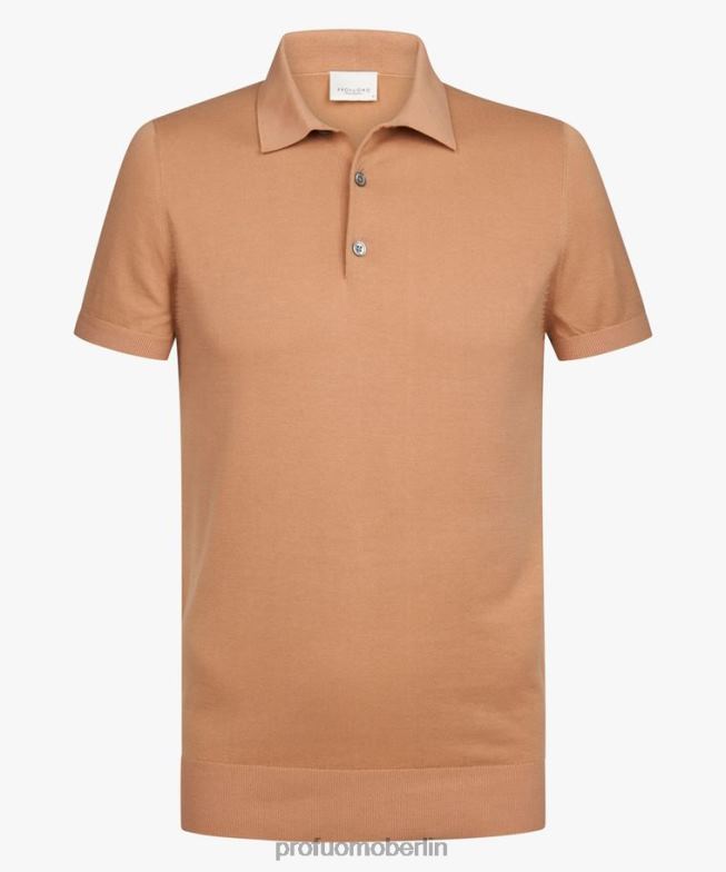 Kleidung de Profuomo Männer Cooles Baumwollpolo orange BR442195