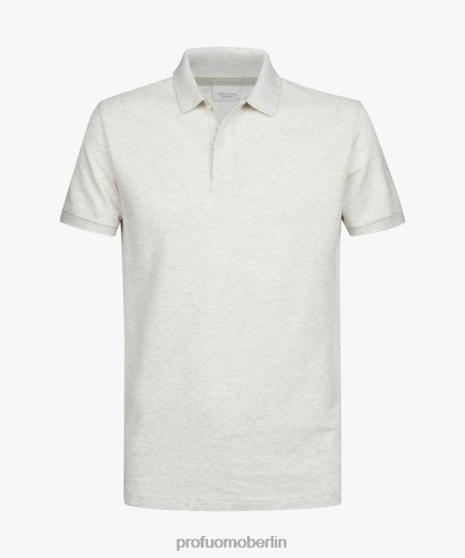 Kleidung de Profuomo Männer Melange-Piqué-Polo grau BR442189