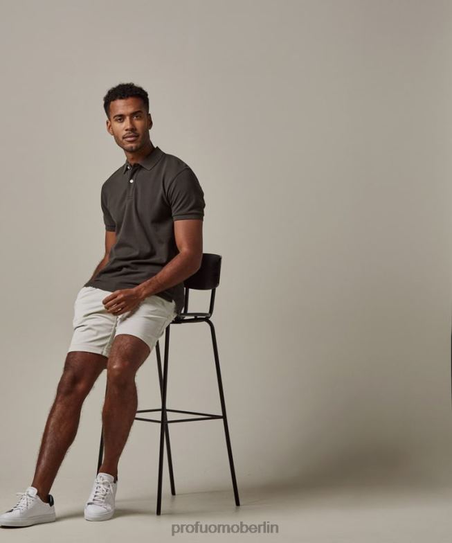 Kleidung de Profuomo Männer Piqué-Polo Armee BR442190