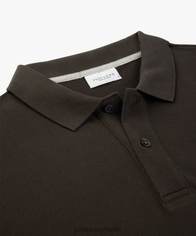 Kleidung de Profuomo Männer Piqué-Polo Armee BR442190
