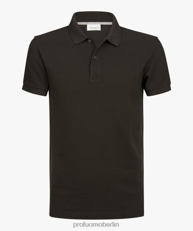 Kleidung de Profuomo Männer Piqué-Polo Armee BR442190