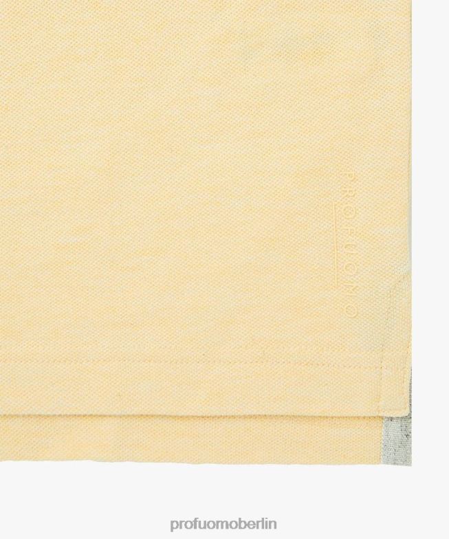 Kleidung de Profuomo Männer Piqué-Polo Gelb BR442172