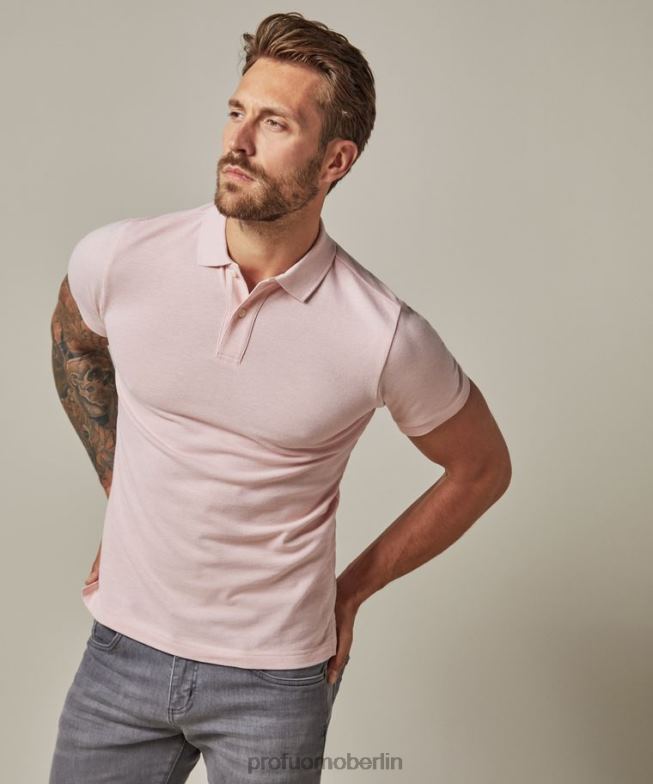Kleidung de Profuomo Männer Piqué-Polo Hell-Pink BR442174
