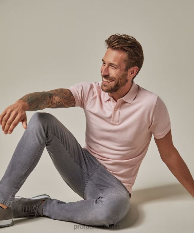 Kleidung de Profuomo Männer Piqué-Polo Hell-Pink BR442174