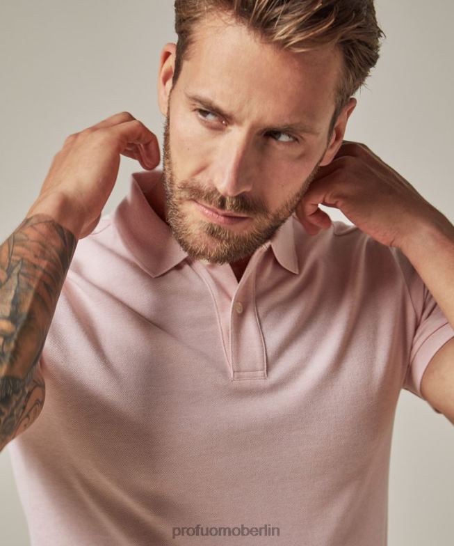 Kleidung de Profuomo Männer Piqué-Polo Hell-Pink BR442174