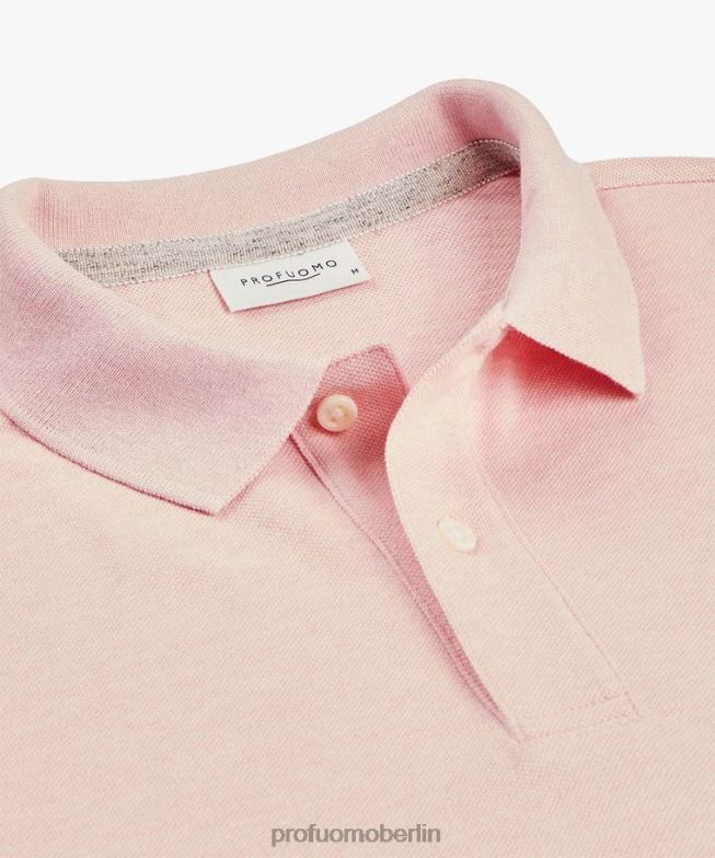 Kleidung de Profuomo Männer Piqué-Polo Hell-Pink BR442174