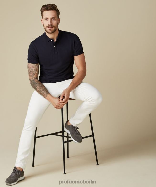 Kleidung de Profuomo Männer Piqué-Polo Marine BR442204