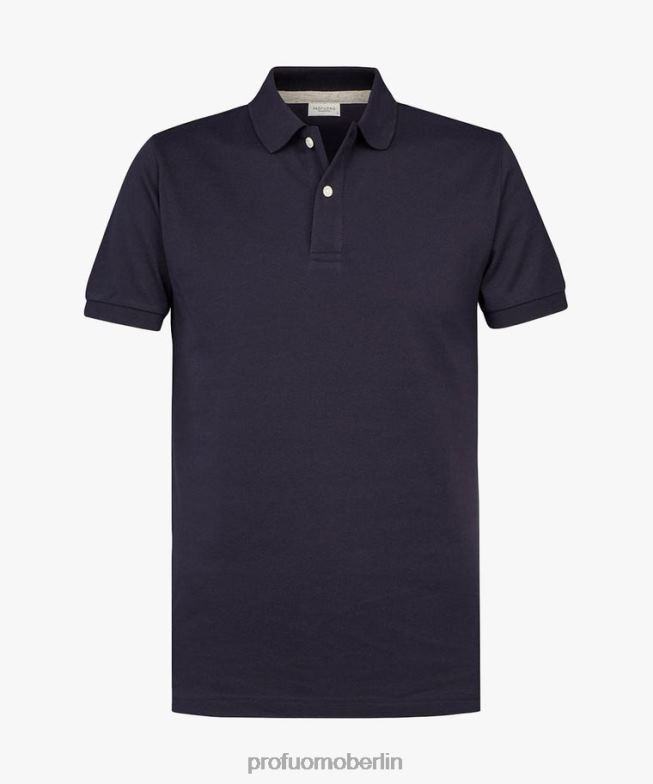 Kleidung de Profuomo Männer Piqué-Polo Marine BR442204