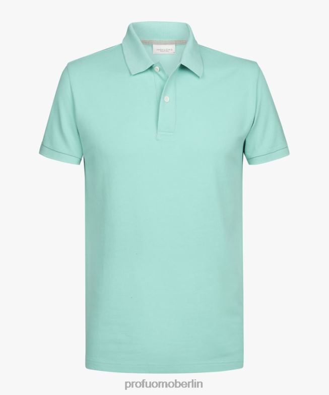 Kleidung de Profuomo Männer Piqué-Polo Minze BR442175