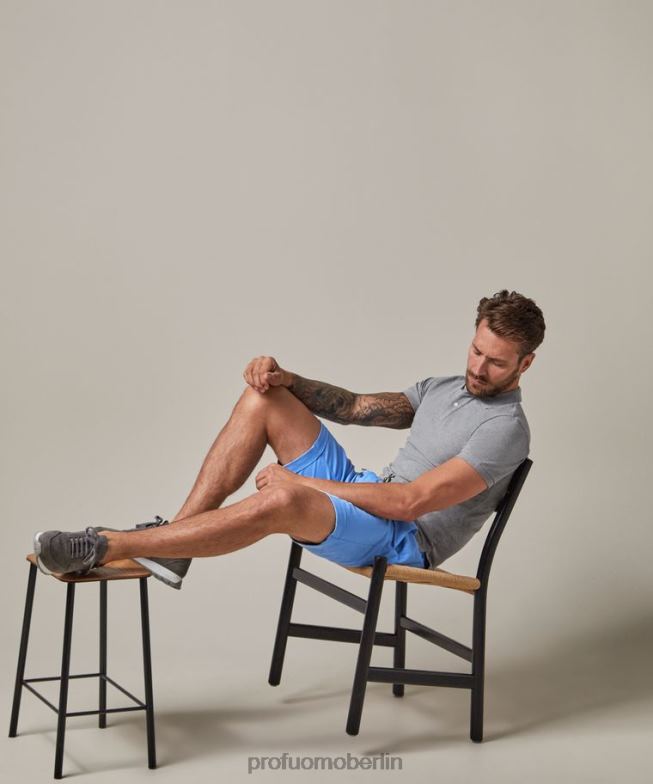 Kleidung de Profuomo Männer Piqué-Polo grau BR442187