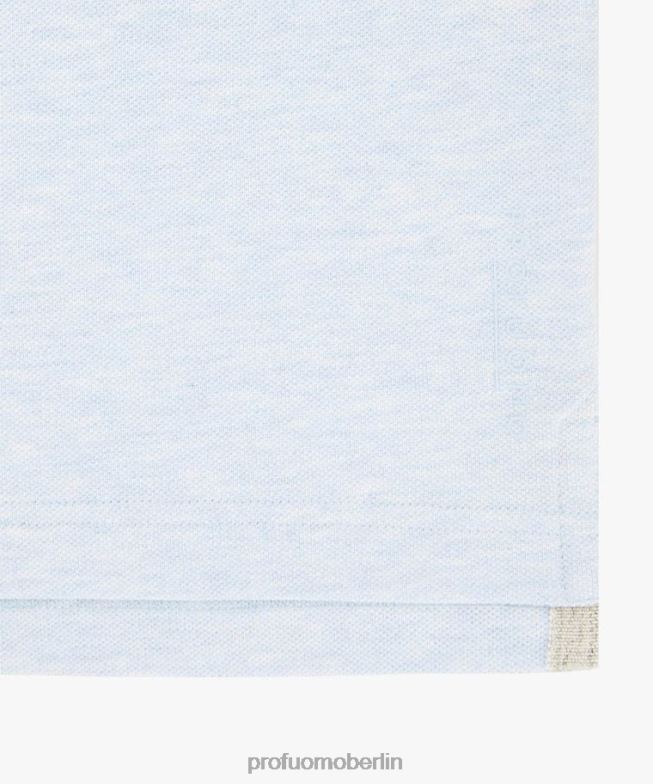 Kleidung de Profuomo Männer Piqué-Polo hellblau BR442205